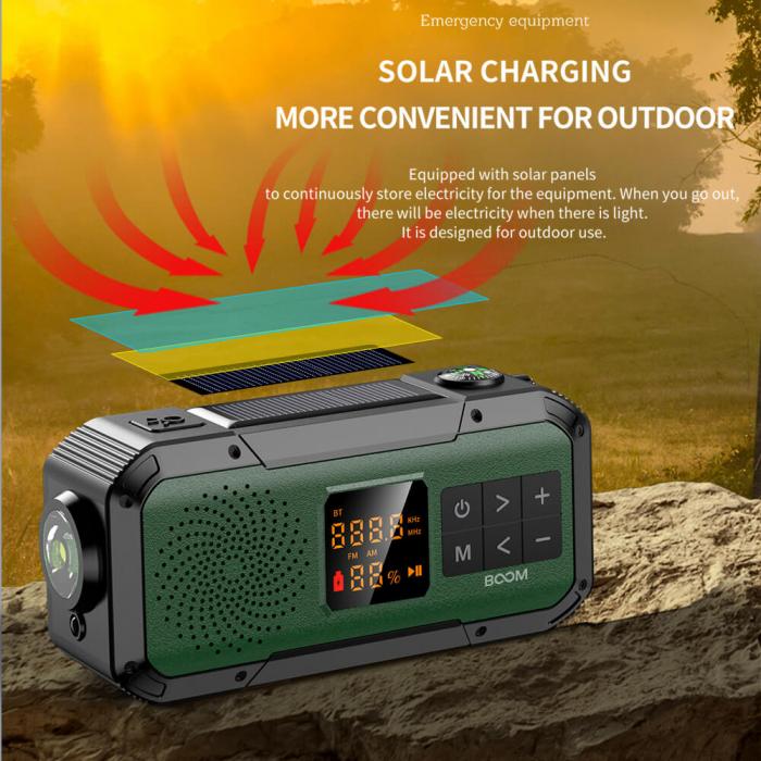 UTGATT5 - BooM vev-radio 2000mAh Powerbank Bluetooth Hgtalare Lampa - Rd
