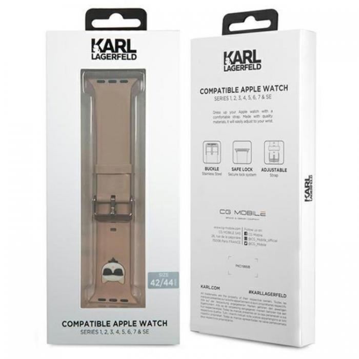 KARL LAGERFELD - Karl Lagerfeld Apple Watch 4/5/6/7/SE (42/44/45mm) Band Silicone Karl Heads