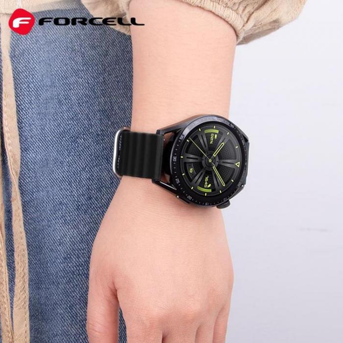 Forcell - Forcell Galaxy Watch Armband (20mm) FS01 - Svart