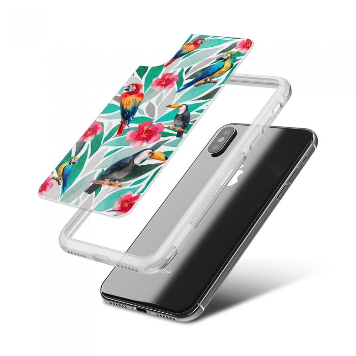 UTGATT5 - Fashion mobilskal till Apple iPhone X - Parrot jungle