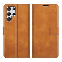 A-One Brand - Flip Folio Fodral Galaxy S22 Plus - Ljusbrun