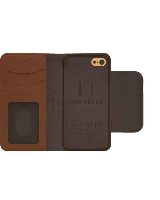 UTGATT4 - Marvlle N303 Plnboksfodral till iPhone 6/7/8/SE 2020 - Oak Light Brun