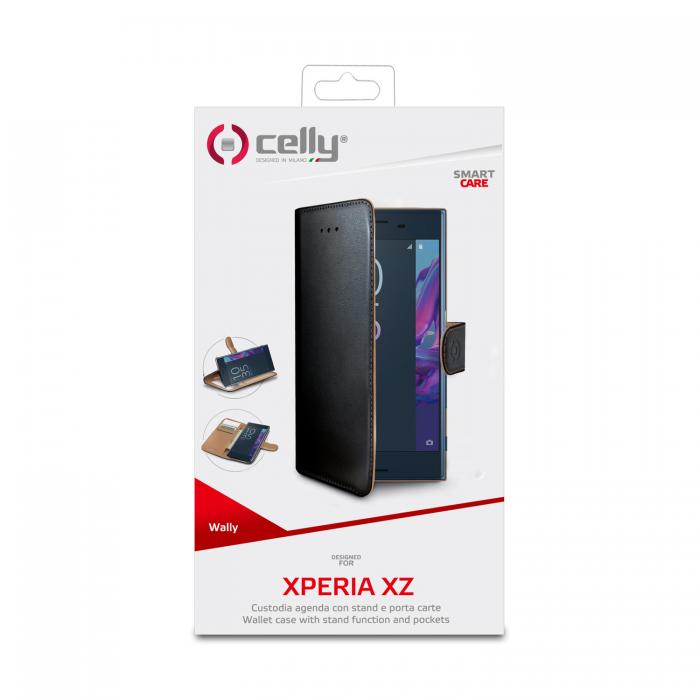 UTGATT5 - Celly Plnboksfodral Sony Xperia XZ / XZs - Svart/Beige