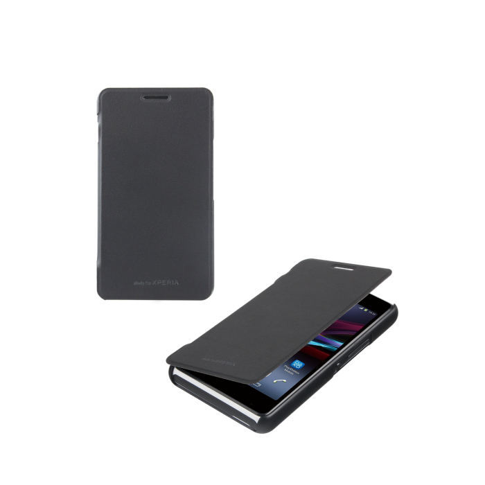 UTGATT1 - Roxfit - Made for Xperia - SlimLine Book flip case till Sony Xperia E1 (Svart)