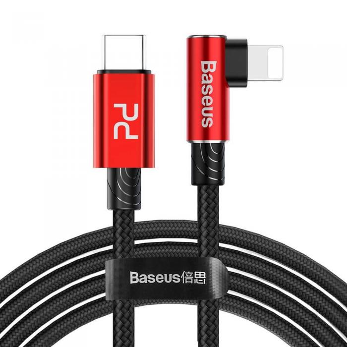 UTGATT5 - Baseus MVP Elbow USB Type C - lightning Kabel PD 18W 1m Rd
