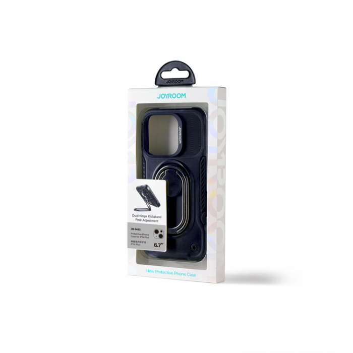 Joyroom - Joyroom iPhone 14 Plus Skal Ringhllare Dual Hinge - Svart