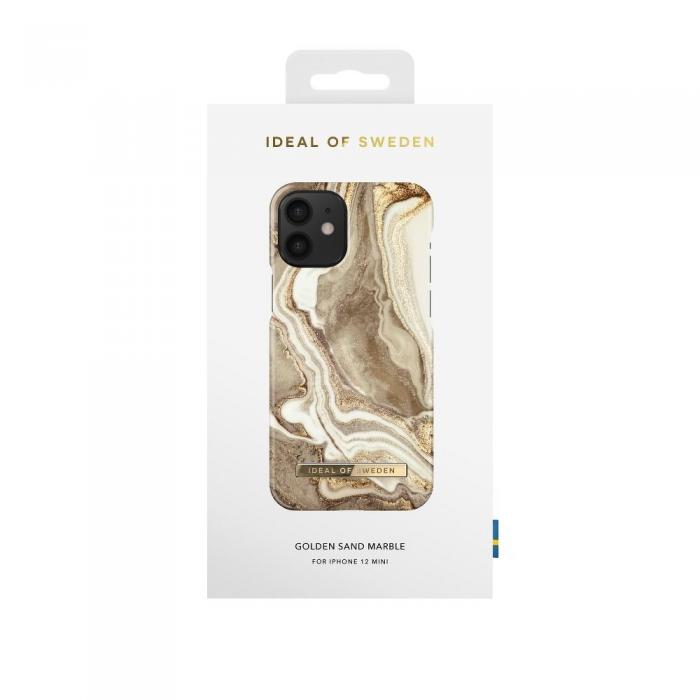 iDeal of Sweden - iPhone 12 Mini Skal iDeal of Sweden Marble - Golden Sand