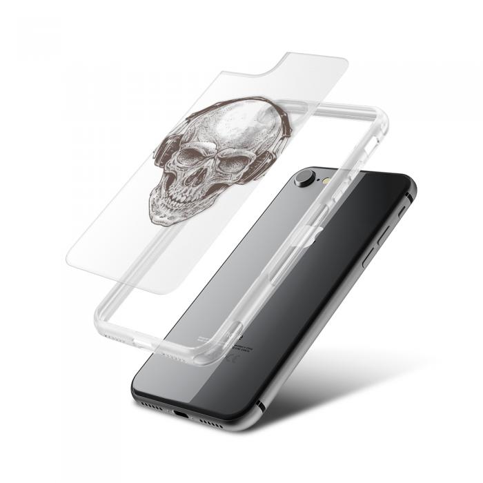 UTGATT5 - Fashion mobilskal till Apple iPhone 7 - Skull with Headphones