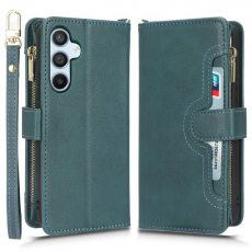 A-One Brand - Galaxy A34 5G Plånboksfodral Zipper med Rem - Grön