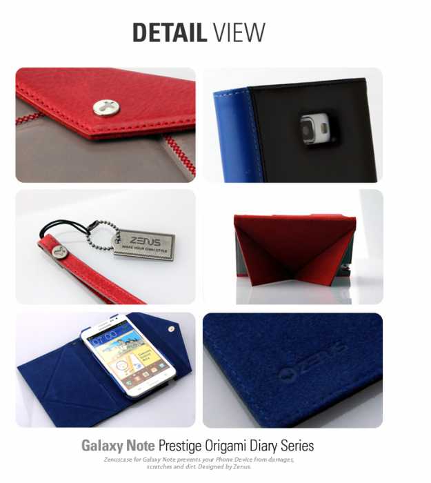 UTGATT4 - Zenus Envelop Prestige fodral till Galaxy Note (Rd)