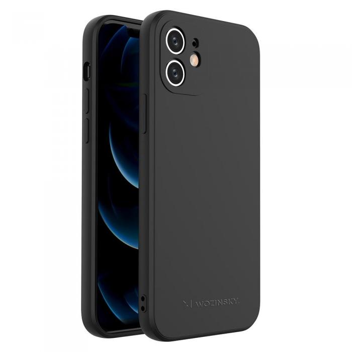 UTGATT5 - Wozinsky Color Silikon Flexible Skal iPhone 12 & 12 Pro - Svart