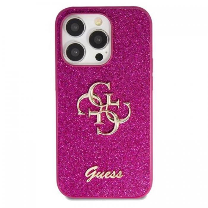 Guess - Guess iPhone 15 Pro Max Mobilskal Glitter Script Big 4G - Lila