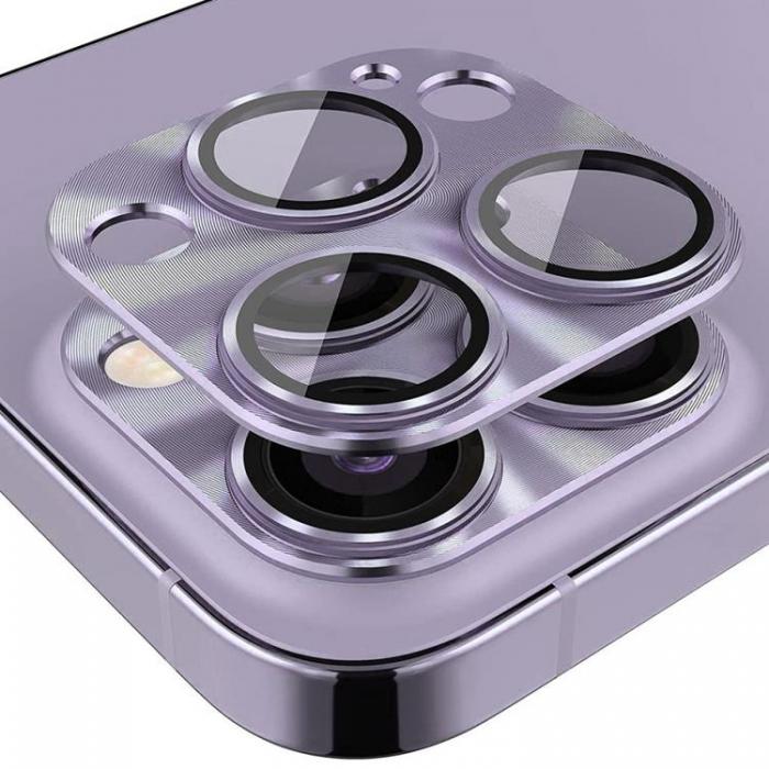 HAT PRINCE - ENKAY iPhone 14 Pro Max/14 Pro Kameralinsskydd i Hrdat glas - Lila