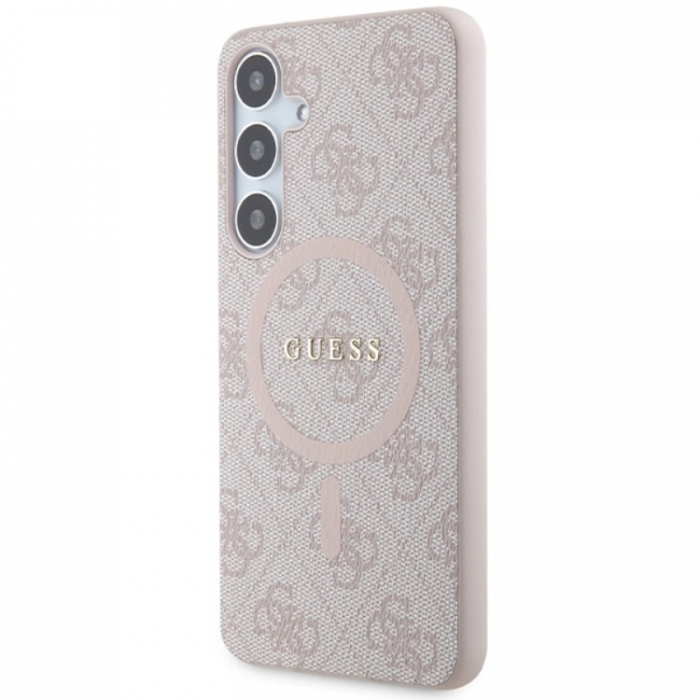 Guess - Guess Galaxy S24 Plus Mobilskal Magsafe 4G Collection - Rosa