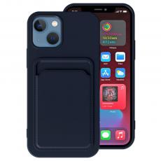 OEM - iPhone 13 Mini Skal med Kortfack - Mörk Blå