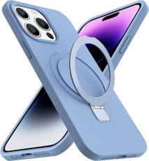 A-One Brand - iPhone 15 Pro Mobilskal Magsafe Liquid Silikon - Ljusblå