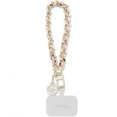 Guess - Guess Universal Mobilrem Saffiano Chain 4G Charm - Rosa