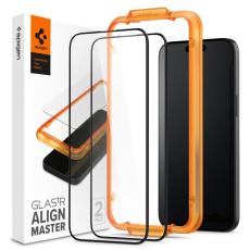 Spigen - [2-Pack] Spigen iPhone 15 Pro Max Härdat Glas Skärmskydd - Svart