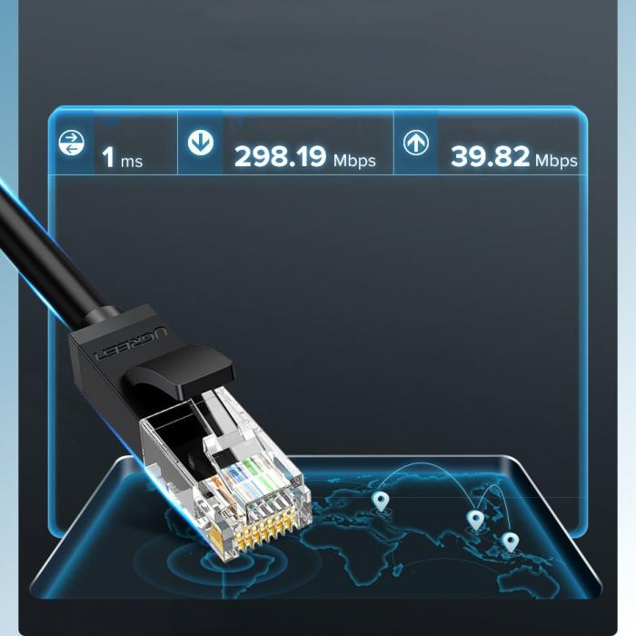 UTGATT4 - UGreen platt Ethernet Kabel RJ45 Cat 6 UTP 1000Mbps 1 m Vit