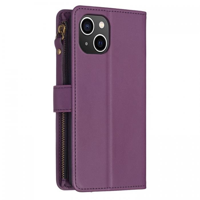 A-One Brand - iPhone 15 Plnboksfodral Zipper Flip - Lavender