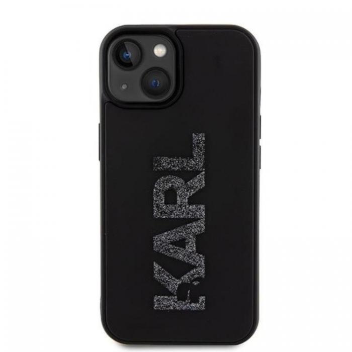 KARL LAGERFELD - Karl Lagerfeld iPhone 15 Mobilskal 3D Glitter Logo - Svart