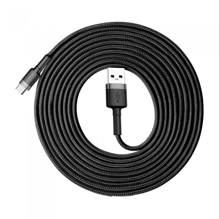 BASEUS - BASEUS Cafule USB-C Cable 300 cm Gr / Svart