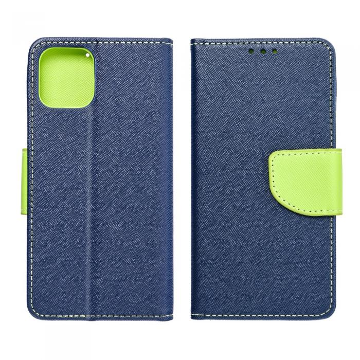 Forcell - Fancy Plnboksfodral till Samsung Galaxy J5 2017 navy/lime