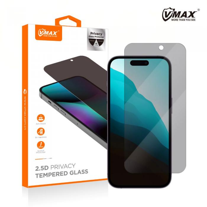 VMAX - Skrmskydd Privacy 2,5D fr iPhone 15 Pro Max