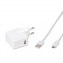Vivanco&#8233;Vivanco USB Hemladdare 3A Plus USB-C kabel - Vit&#8233;
