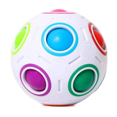 A-One Brand - Sensory Rubiks Fidget Ball - Magic Cube - Rainbow