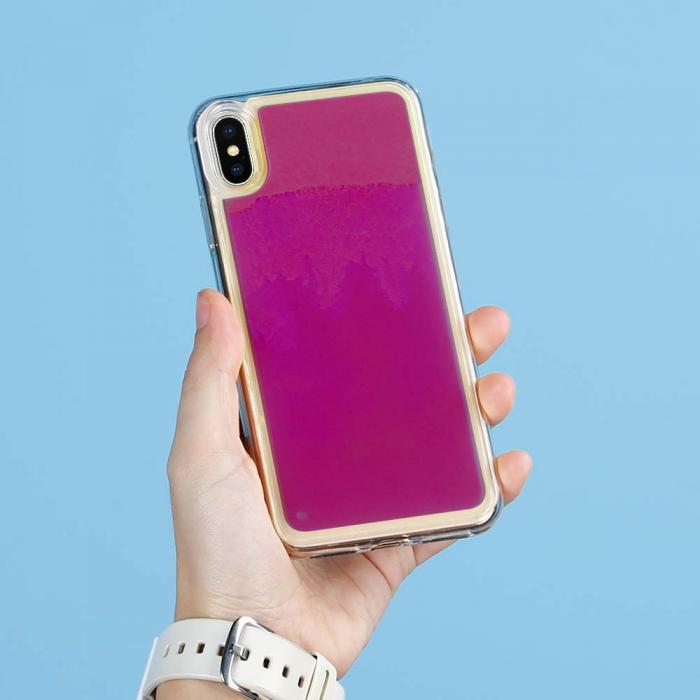 A-One Brand - Liquid Neon Sand skal till iPhone Xs Max - Violet