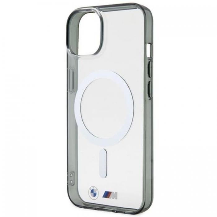 BMW - BMW iPhone 14 Mobilskal Magsafe Silver Ring - Transparent