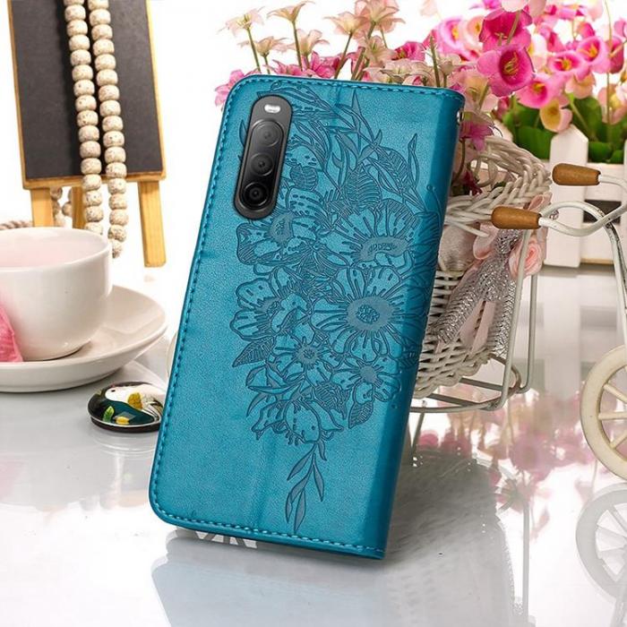A-One Brand - Sony Xperia 10 IV Plnboksfodral Butterfly - Bl
