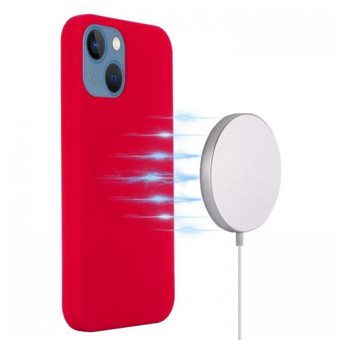 A-One Brand - iPhone 14 Skal Magsafe Silicone Ultra Slim - Skrikrosa