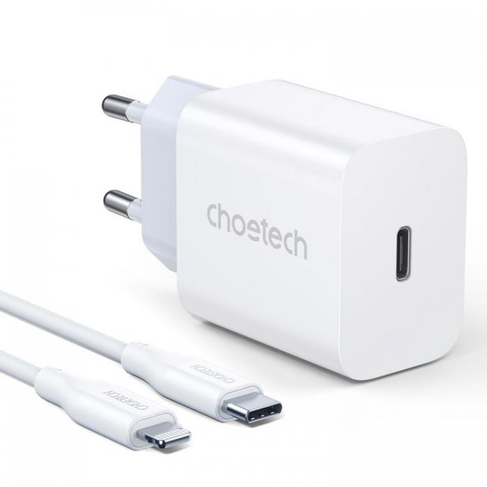 UTGATT5 - Choetech Vggladdare USB-C Lightning Kabel 1.2m 20W - Vit