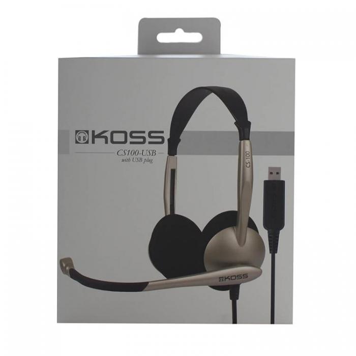 Koss - KOSS Headset CS100 On-Ear USB - Guld / Svart