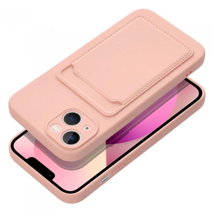 Forcell - Forcell iPhone 14 Skal Korthllare Mjukplast Rosa