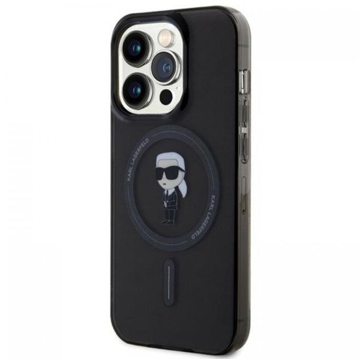 KARL LAGERFELD - Karl Lagerfeld iPhone 14 Pro Mobilskal Magsafe IML Ikonik - Svart