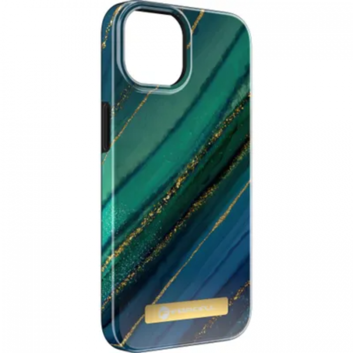 Guess - Forcell iPhone 14 Mobilskal Magsafe Mirage Jade Marble