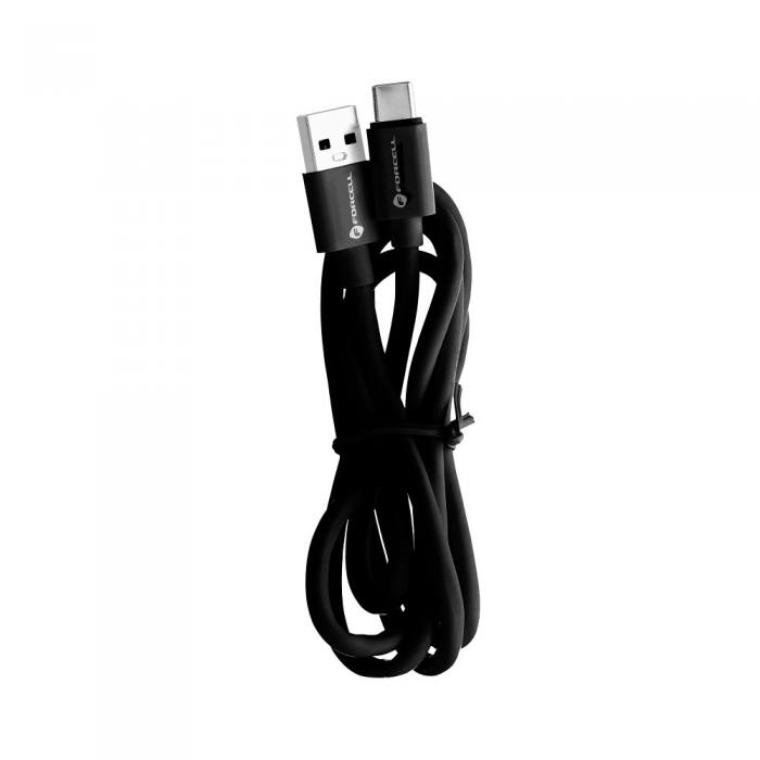 Forcell - FORCELL kabel USB-A till USB-C 3.0 3A C398 TUBE svart 1m