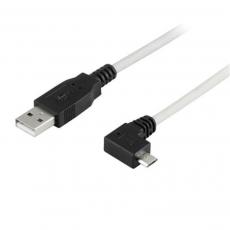 Deltaco - Deltaco USB-A Till Micro USB Kabel 2m - Grå/Svart