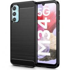 Tech-Protect - Tech-Protect Galaxy M34 Mobilskal TPU Carbon - Svart