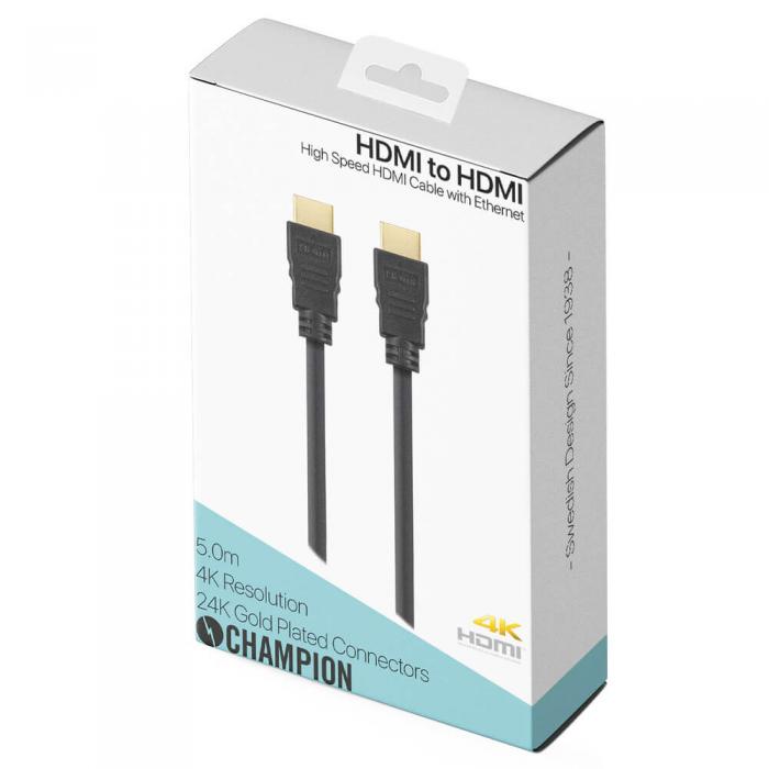 UTGATT1 - Champion HDMI-kabel Ha-Ha Svart 5.0m