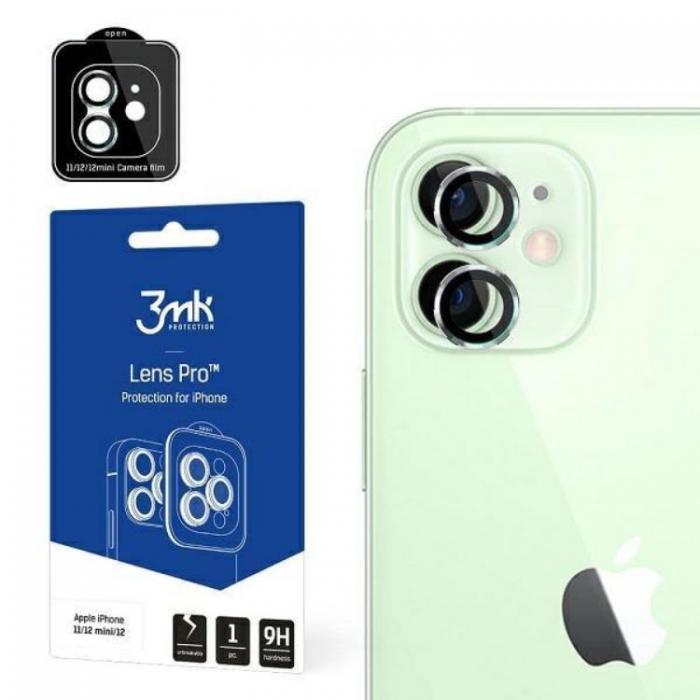 3MK - 3MK iPhone 11/12/12 mini Kameralinsskydd i Hrdat glas