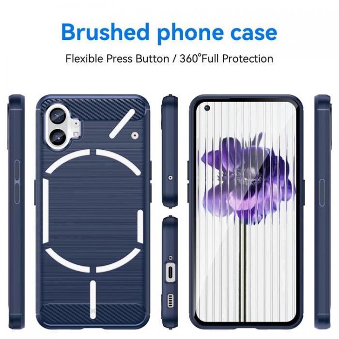 A-One Brand - Nothing Phone 1 Skal Carbon Fiber - Bl