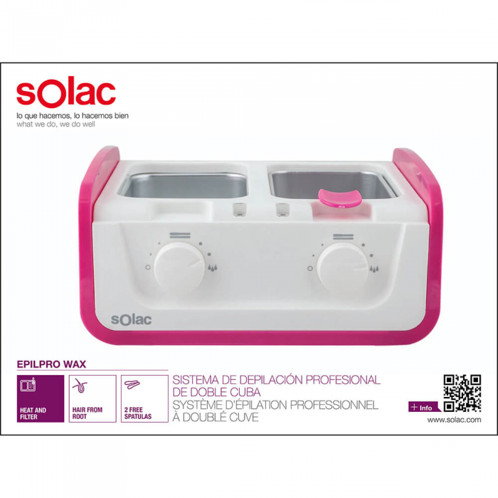 SOLAC - SOLAC Vaxvrmare Epil Pro Wax, Dubbla Vaxbehllare