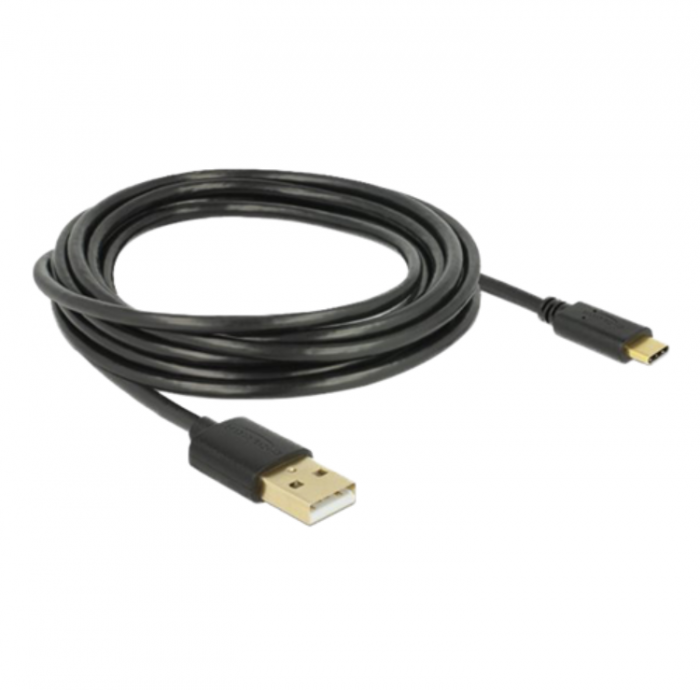 UTGATT1 - DeLock USB-C till USB-A 3 A Kabel 3 m - Svart
