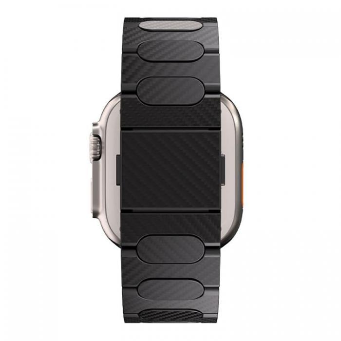 UTGATT1 - Jsut Mobile Apple Watch (42/44/45/49mm) Armband Kolfiber - Svart