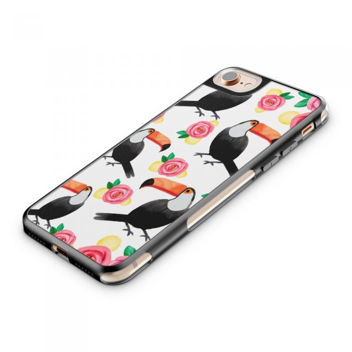UTGATT5 - Fashion mobilskal till Apple iPhone 8 - Tukan flowers