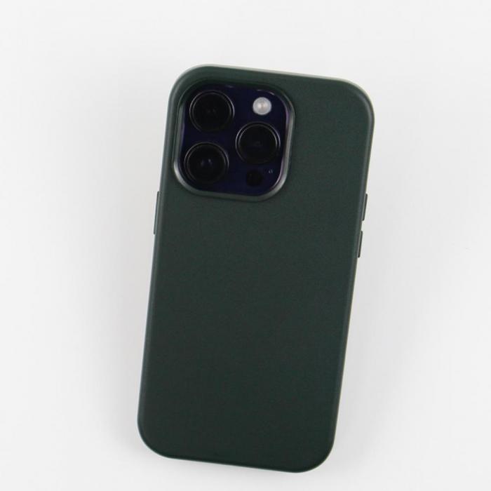 TelForceOne - iPhone 13 Lderfodral MagSafe Mrkgrn - Skyddande kta Lder